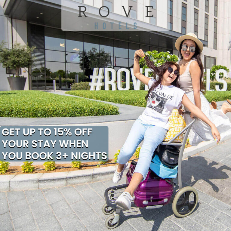 Rove Hotels Get Up To 15% Off When You Book 3+ Nights